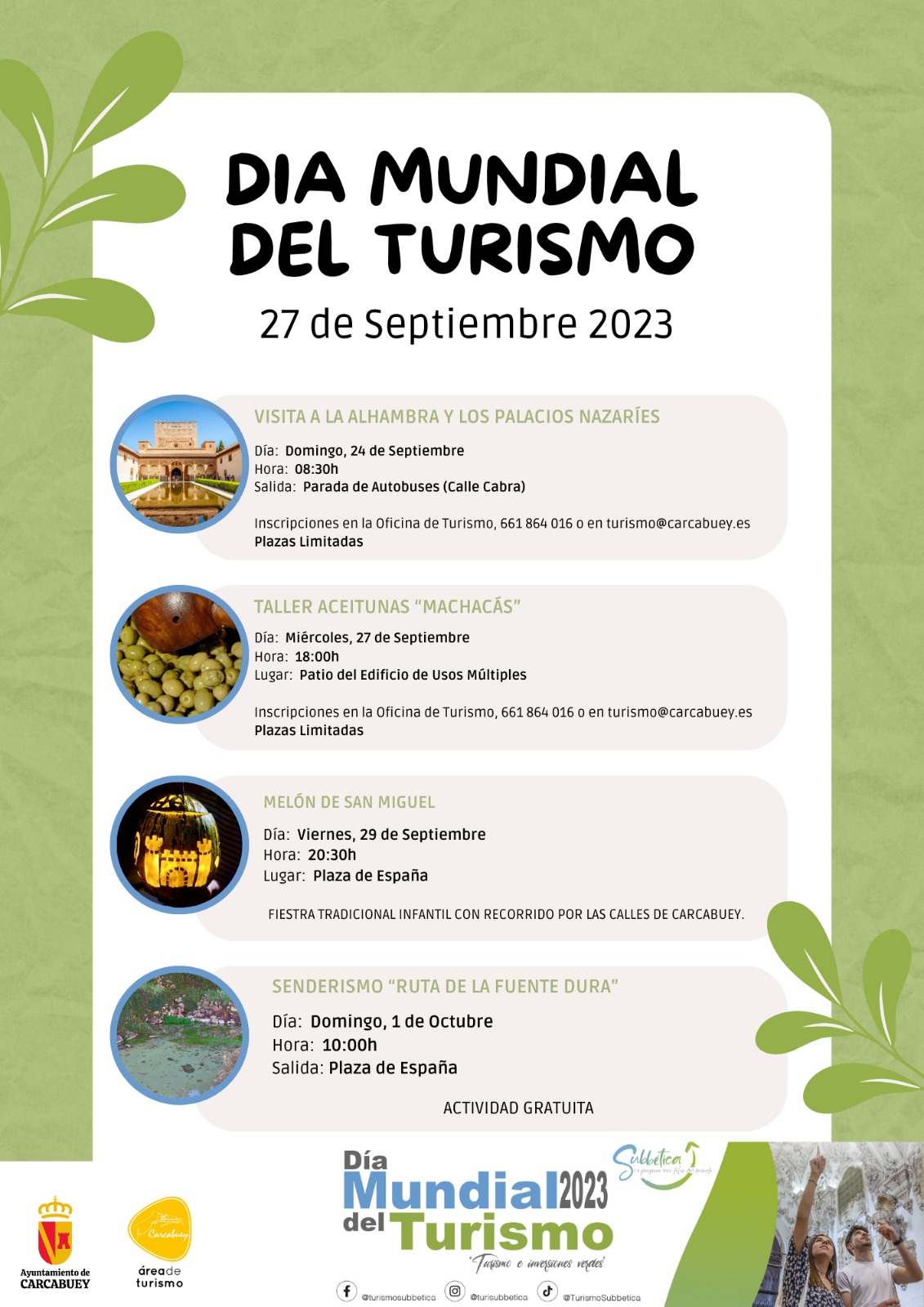 Programación Especial para el Día Mundial del Turismo en Carcabuey
