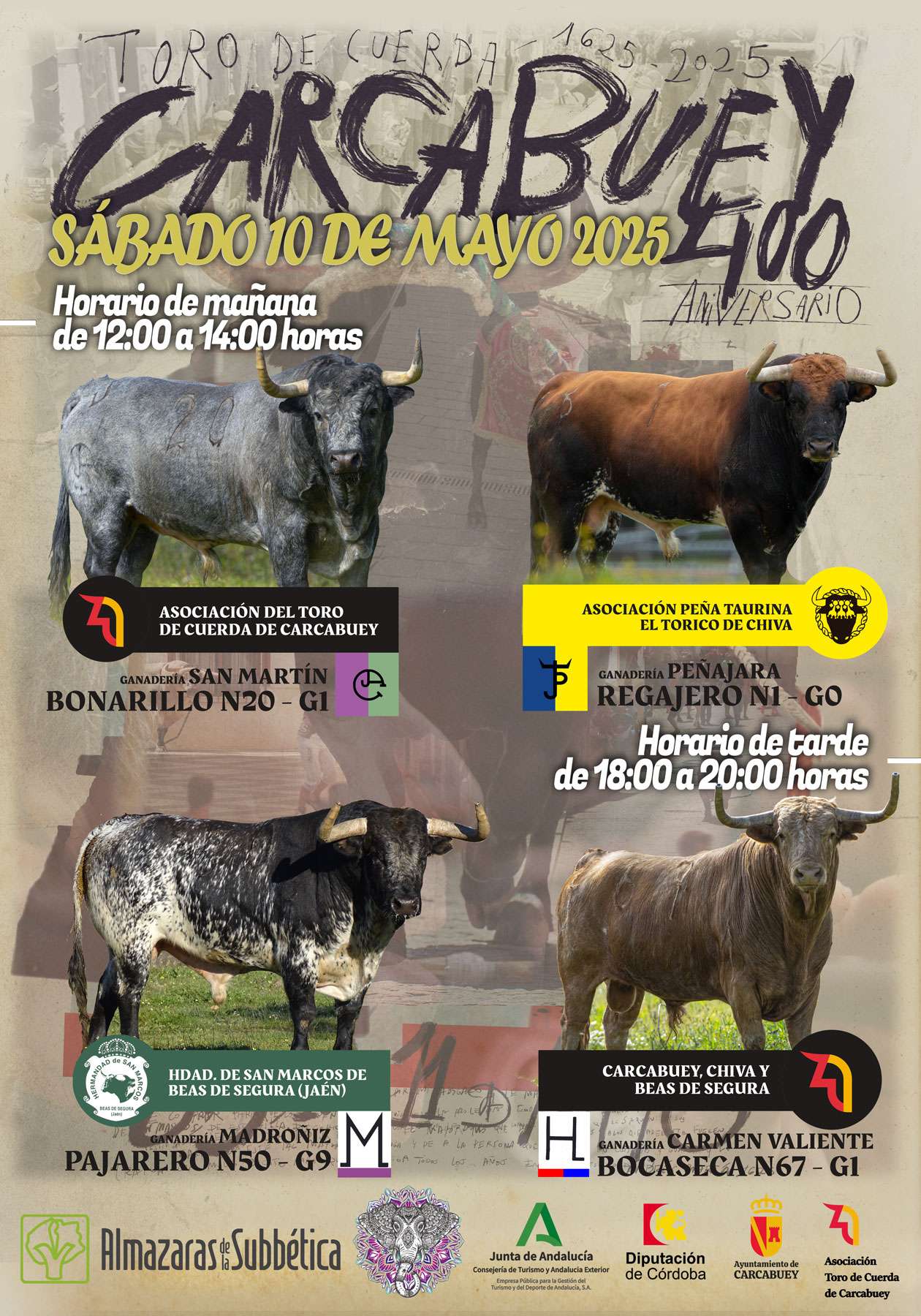sueltas 400 aniversario toro de cuerda